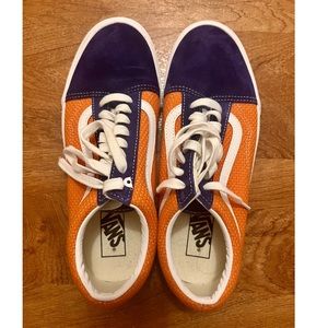 Women’s Blue and Orange Vans Sneakers